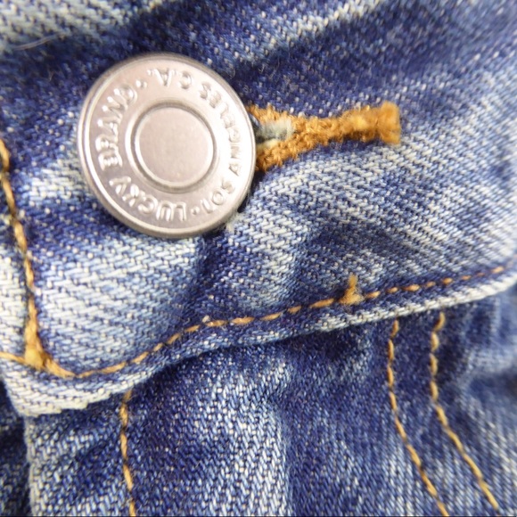 Lucky Brand 181 Relaxed Straight Denim Jeans NWT Whiskered / Distressing - Picture 4 of 8